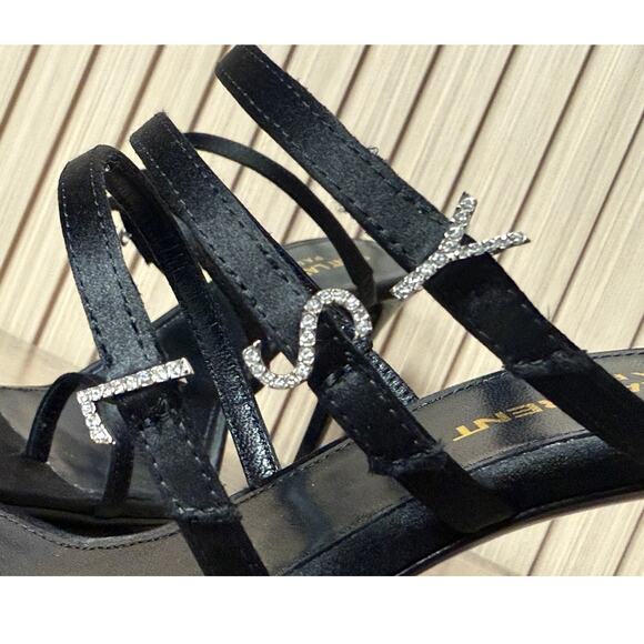 Saint Laurent Jerry Square Open Toe Mules Black Women’s Size IT 38 / US 8 - Picture 5 of 16